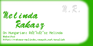 melinda rakasz business card